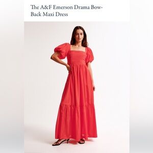 Abercrombie & Fitch Drama Red Maxi Dress